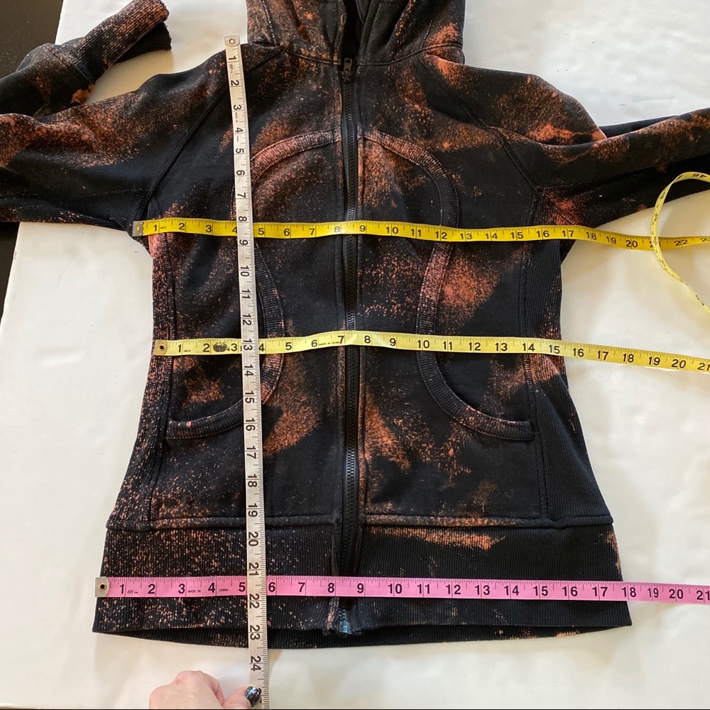 Lululemon Scuba Hoodie Black Custom Bleached 8 - Picture 16 of 16
